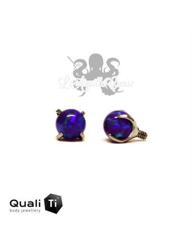 Accessoire QualiTi en titane & opale synthétique de 4 mm , pour 1.2 mm