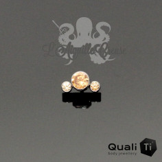 Accessoire QualiTi en titane & 3 zircons - pour 1.2 mm 2