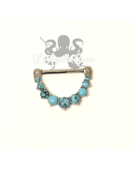 Bijou de téton Turquoise