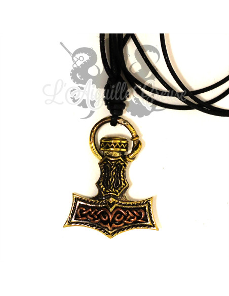 Collier Martheau de Thor en bronze blanc et cuivré