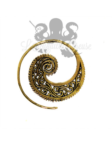 Boucle d'oreille Spirale ornementale