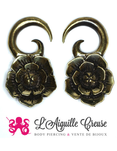 Poids fleur en bronze