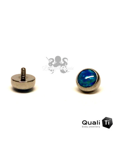 Cabochon d'opale synthétique de 4 mm QualiTi en titane - pour 1.6 mm