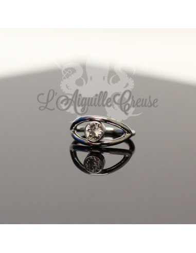 Anneau segmenté strassé, ouverture facile