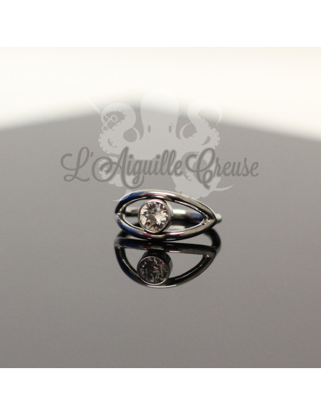 Anneau segmenté strassé, ouverture facile