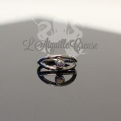 Anneau segmenté strassé - 3 mm, ouverture facile 2