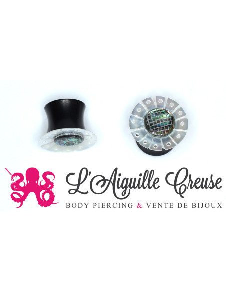 Fleur en abalone & nacre