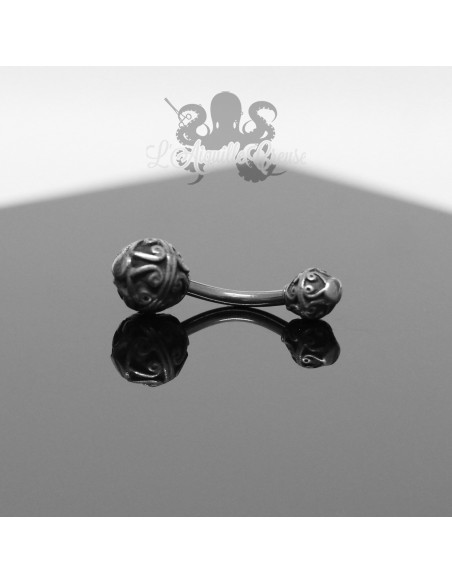 Bijou de nombril en bronze blanc