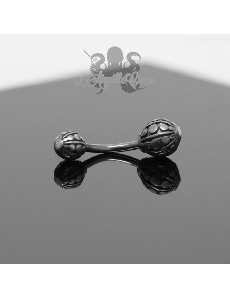 Bijou de nombril en bronze blanc