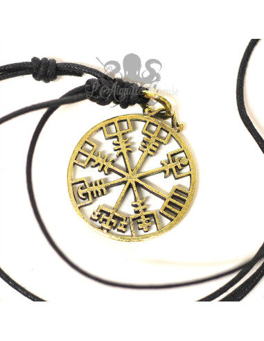 Collier Vegvisir en bronze