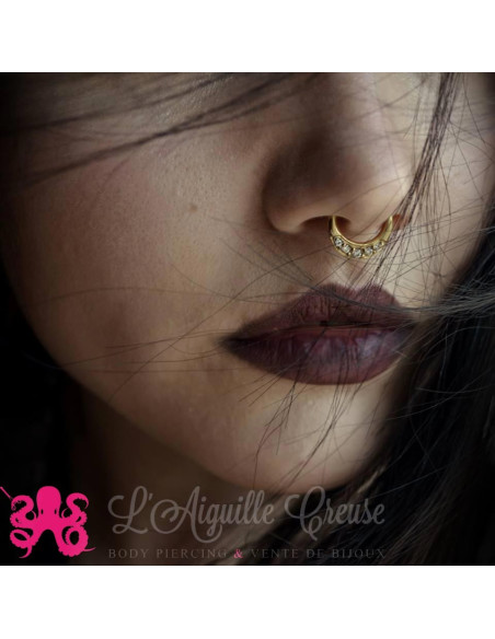 Clickers de septum plaqué or