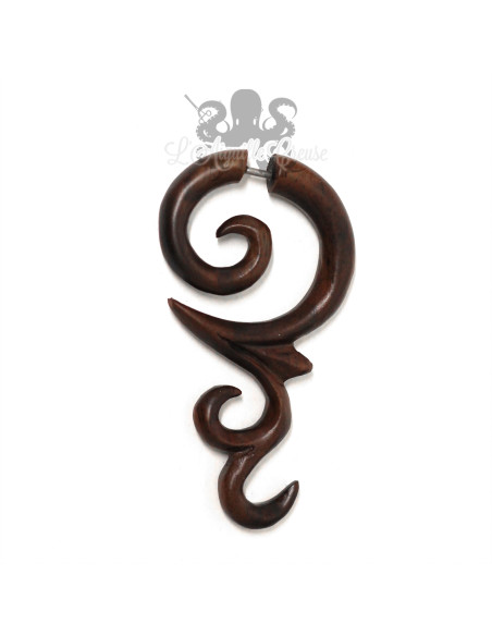 Boucle d'oreille  en bois