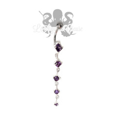 Bijou de nombril en argent 925, banane en acier chirurgical 2
