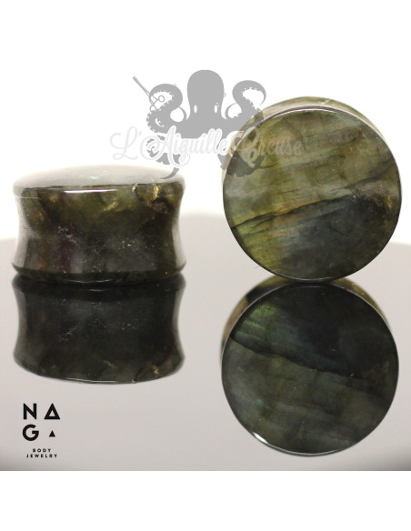 Paire de plugs en Labradorite - NAGABodyJewelry