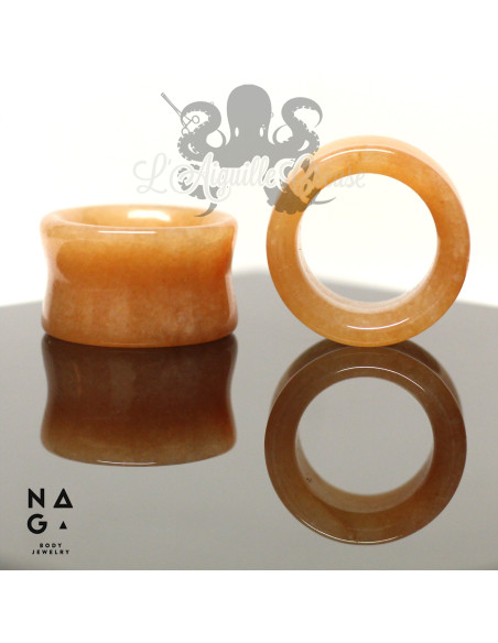 Paire de tunnels en Aventurine - NAGABodyJewelry