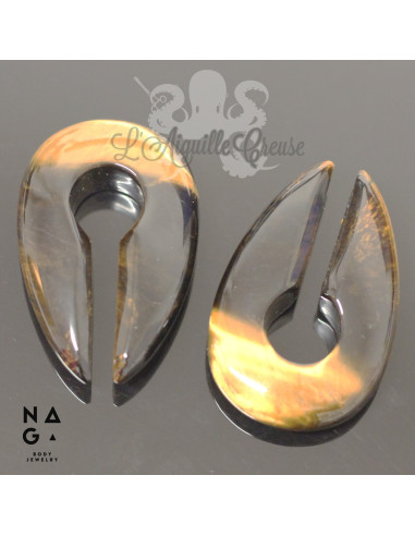 Paire de poids en Oeil de tigre - NAGABodyJewelry