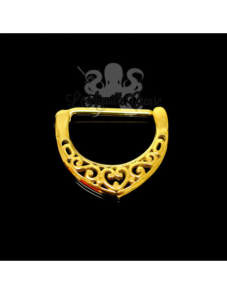 Bijou de téton arabesques pvd or