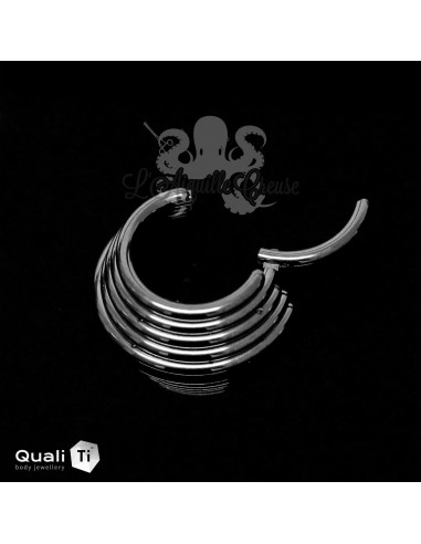 Anneau segmenté en titane QualiTi , ouverture facile