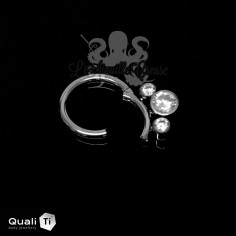 Anneau segmenté en titane QualiTi & zircons, ouverture facile 2