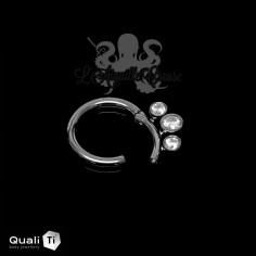 Anneau segmenté en titane QualiTi & zircons, ouverture facile 2