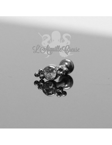 Accessoire en titane orné de Swarovski - pour 1 ou 1.2 mm