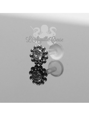 Accessoire en titane & zircon clipable