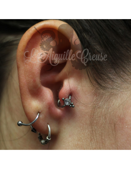 Anneau titane & Swarovski