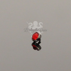 Cabochon en titane orné d'un cristal Swarovski de 3 mm pour 1 ou 1.2 mm 2
