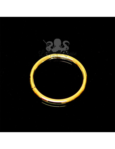 Anneau segmenté plaqué or 1 mm, ouverture facile