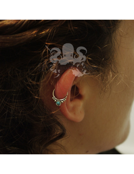 Anneau en argent & pierre fine