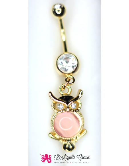 Bananee nombril plaqué or hibou