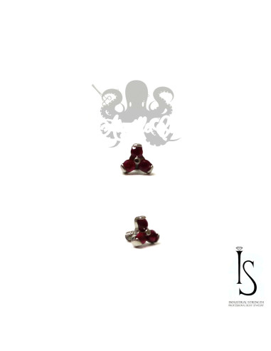 "Ménage à trois" en titane & Swarovski IS pour 1.6 ou 2 mm