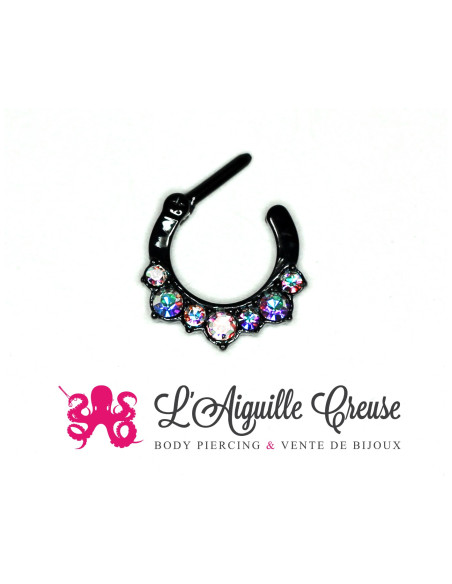 Clickers en acier chirurgical pvd noir