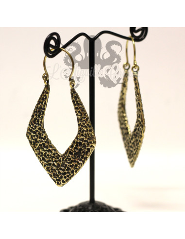 Paire de boucles d'oreilles en bronze.