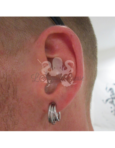 Anneau segmenté en acier chirurgical 316L , ouverture facile.