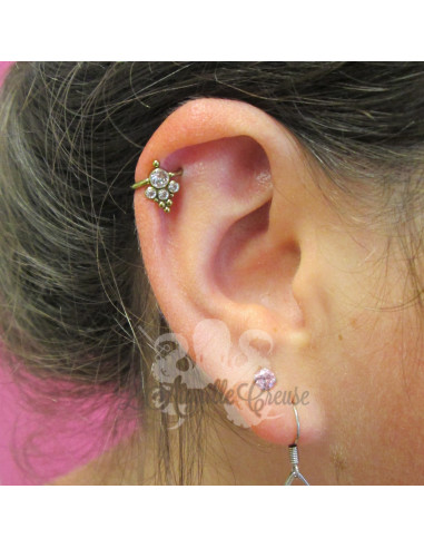 Anneau titane & Swarovski