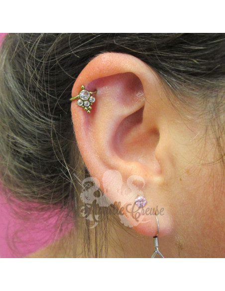 Anneau titane & Swarovski