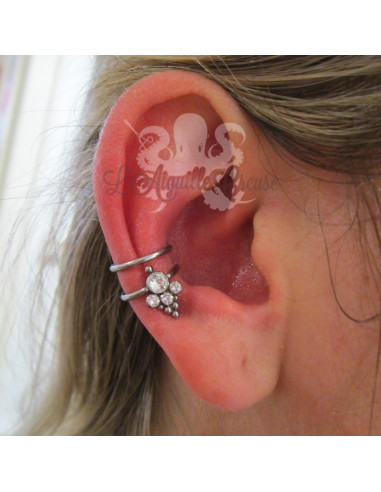 Anneau titane & Swarovski