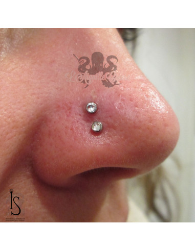 Cabochon en titane & swarovski IS pour 1.2 mm