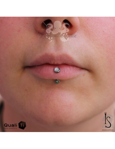 Accessoire QualiTi en titane & jade de 4 mm , pour 1.2 mm