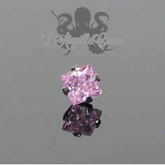 Zircon griffé pour bijou en 1.6 mm en acier chirurgical - 4 mm 2