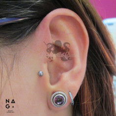 Paire de plugs en Topaze Mystique et Argent 925  - NAGABodyJewelry 2