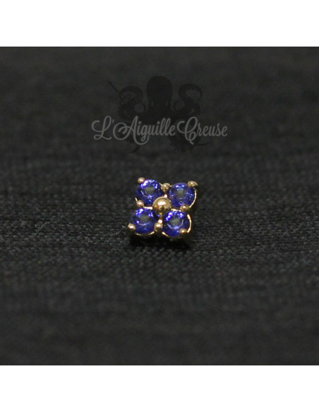 Accessoire en Or 18 carats & zircon Swarovski, pour bijou en 1 ou 1.2 mm