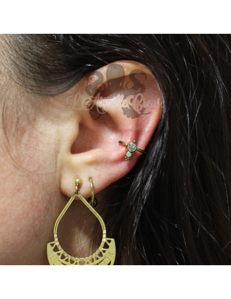 Anneau titane & Swarovski