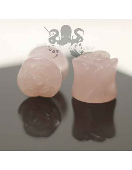 Plug Fleur en Quartz rose - Fin de série