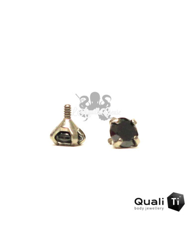 Accessoire QualiTi en titane & zircon de 4 mm, pour 1.6 mm