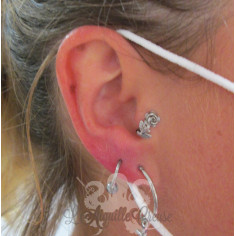 Bijou de cartilage/tragus Rose 2