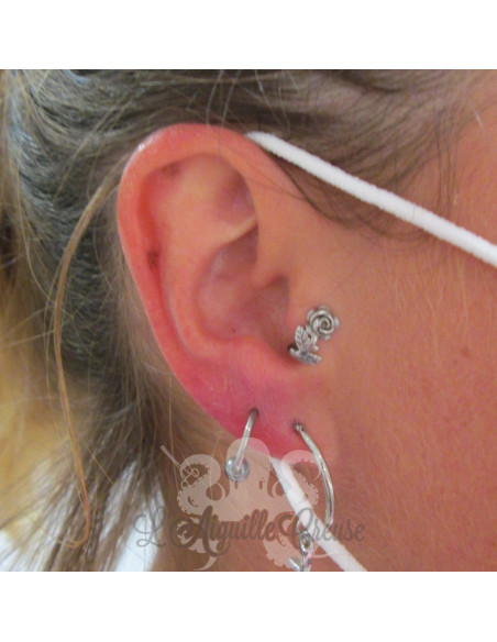 Bijou de cartilage/tragus Rose