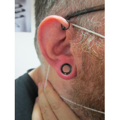 Tunnel en acier chirurgical pvd noir 2