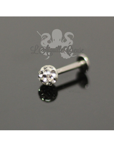 Bille Swarovski de 4 mm et labret